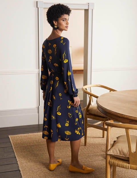 Evelyn Jersey-Midikleid - Honiggold, Löwenzahn Evelyn Jersey-Midikleid - Honiggold, Löwenzahn