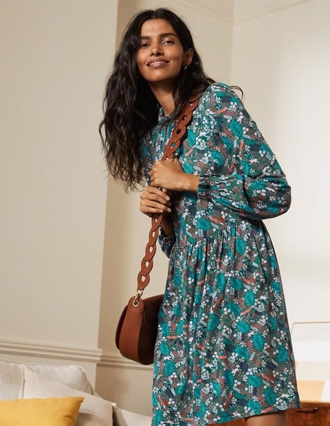 Clara Jersey Dress - Deep Forest, Enchanted Forest Clara Jersey Dress - Deep Forest, Enchanted Forest