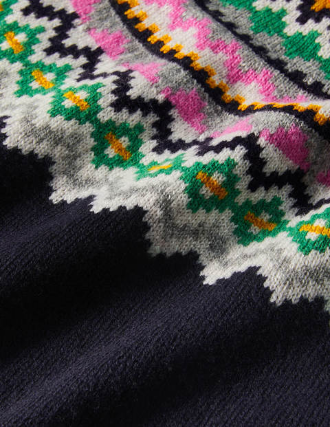 Millie Fair Isle Knitted Dress - Navy Millie Fair Isle Knitted Dress - Navy