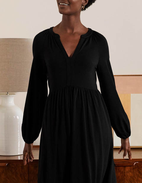Willow Jersey-Midikleid - Schwarz Willow Jersey-Midikleid - Schwarz