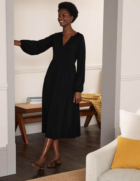 Willow Jersey-Midikleid - Schwarz Willow Jersey-Midikleid - Schwarz