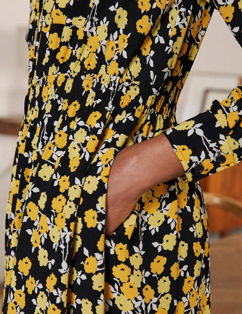 black maxi shirt dress uk