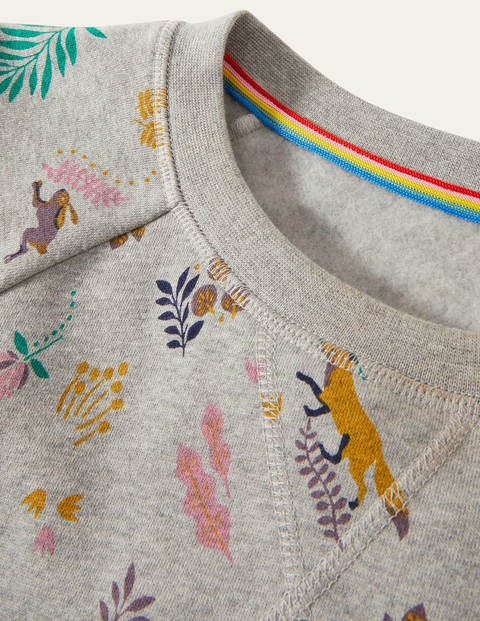 Das Sweatshirt - Grau Meliert, Fuchs/Wald Das Sweatshirt - Grau Meliert, Fuchs/Wald