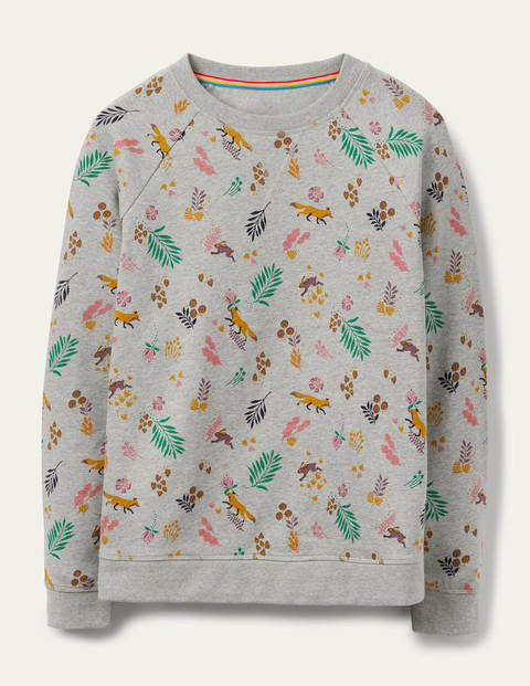 Das Sweatshirt - Grau Meliert, Fuchs/Wald Das Sweatshirt - Grau Meliert, Fuchs/Wald