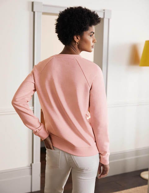The Sweatshirt - Pink Marl, Gold Foil Stripe The Sweatshirt - Pink Marl, Gold Foil Stripe