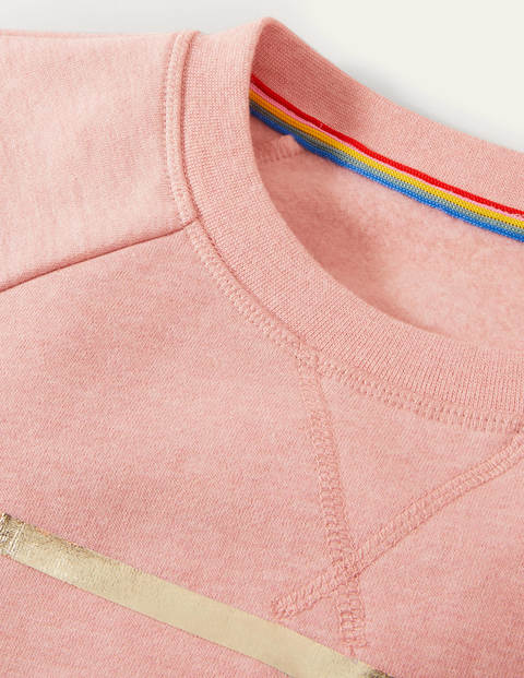 The Sweatshirt - Pink Marl, Gold Foil Stripe The Sweatshirt - Pink Marl, Gold Foil Stripe