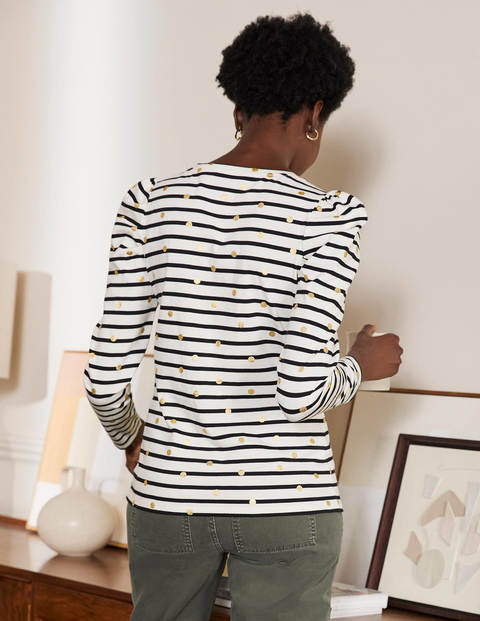 Imogen Bretonshirt - Gold, Folientupfen Imogen Bretonshirt - Gold, Folientupfen