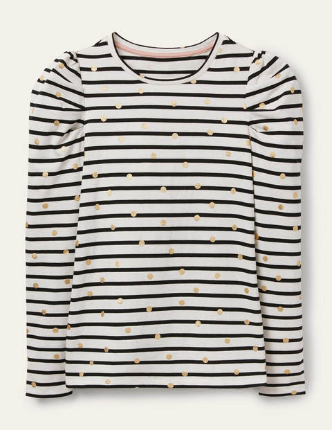 Imogen Bretonshirt - Gold, Folientupfen Imogen Bretonshirt - Gold, Folientupfen