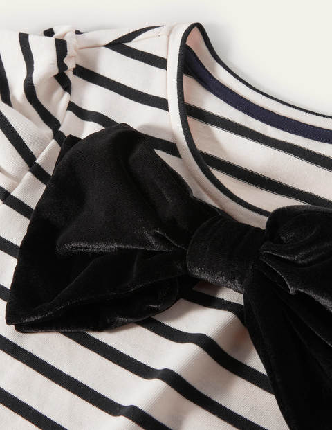 Imogen Bretonshirt - Naturweiß/Schwarz, Schleife Imogen Bretonshirt - Naturweiß/Schwarz, Schleife