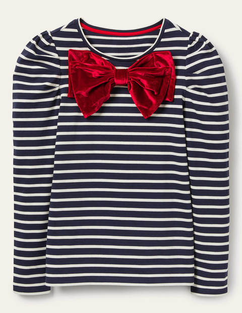 Imogen Breton - Navy/ Ivory Red Bow Imogen Breton - Navy/ Ivory Red Bow
