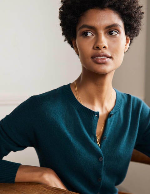 Cashmere Cardigan - Dark Teal Cashmere Cardigan - Dark Teal