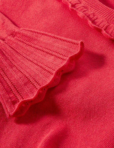 Aimee Pointelle Sweater - Bright Red Aimee Pointelle Sweater - Bright Red