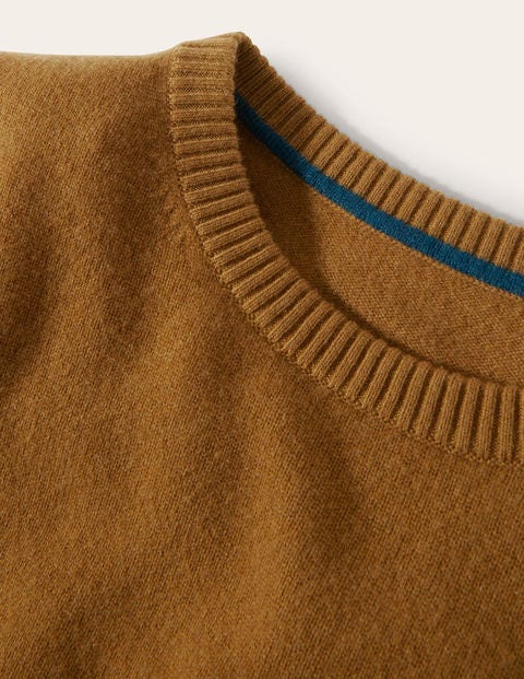 Cashmere Crew Neck Jumper - Moss Brown Cashmere Crew Neck Jumper - Moss Brown