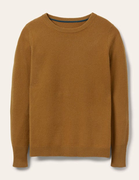 Cashmere Crew Neck Jumper - Moss Brown Cashmere Crew Neck Jumper - Moss Brown