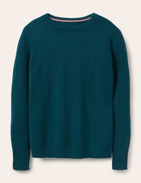 Kaschmirpullover mit Rundhalsausschnitt - Jadegrün Kaschmirpullover mit Rundhalsausschnitt - Jadegrün