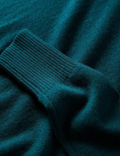 Kaschmirpullover mit Rundhalsausschnitt - Jadegrün Kaschmirpullover mit Rundhalsausschnitt - Jadegrün