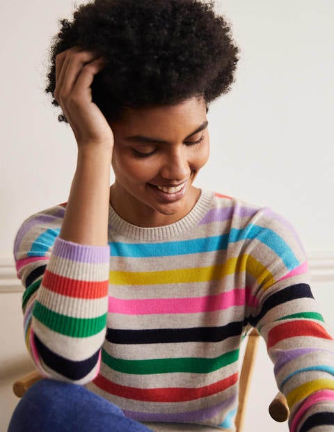 Margot Cashmere Sweater - Prism Stripe
