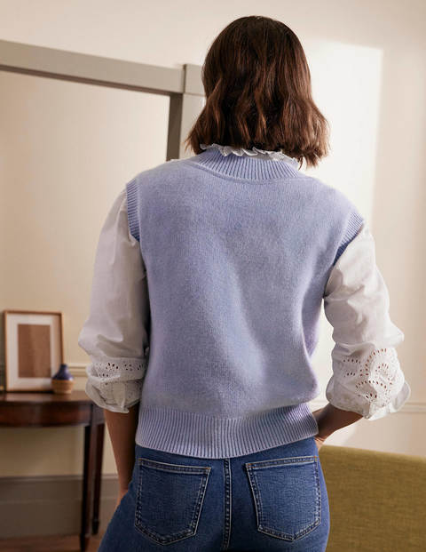 Cashmere Relaxed Tank Top - Lapis Light Blue Cashmere Relaxed Tank Top - Lapis Light Blue