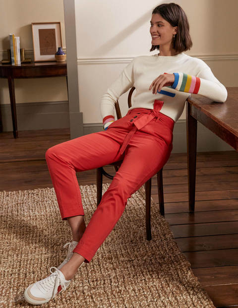 Stripe Pocket Relaxed Jumper - Ivory Stripe Pocket Relaxed Jumper - Ivory