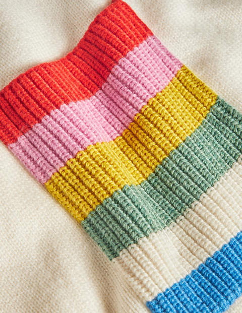 Stripe Pocket Relaxed Jumper - Ivory Stripe Pocket Relaxed Jumper - Ivory