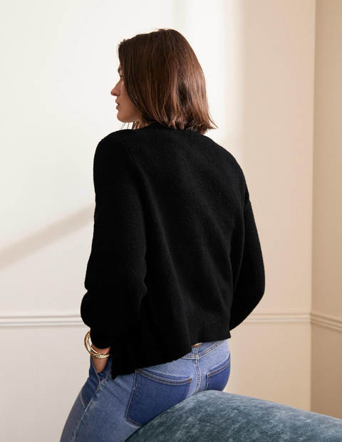 Knitted Bomber Jacket - Black Knitted Bomber Jacket - Black