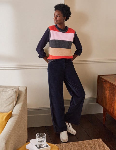 Harriet Tank Top - Charcoal Melange, Multi Stripe Harriet Tank Top - Charcoal Melange, Multi Stripe