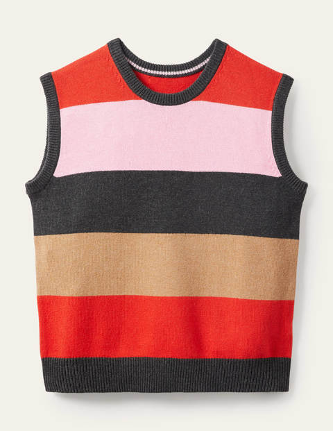 Harriet Tank Top - Charcoal Melange, Multi Stripe Harriet Tank Top - Charcoal Melange, Multi Stripe