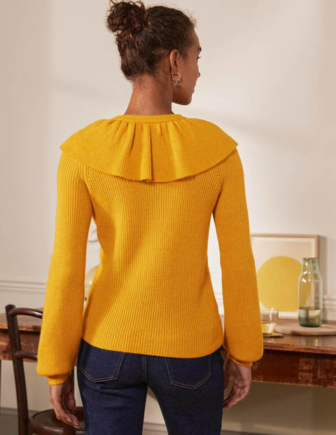Fluffy Frill Collar Jumper - Tuscan Sun Fluffy Frill Collar Jumper - Tuscan Sun
