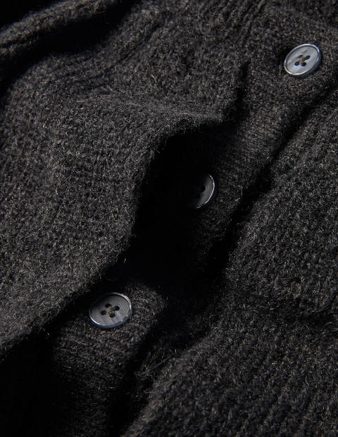 Fluffy Frill Collar Sweater - Charcoal Melange Fluffy Frill Collar Sweater - Charcoal Melange