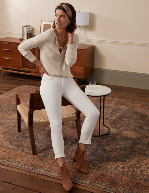 Ella Scallop Fluffy Cardigan - Oatmeal Melange Ella Scallop Fluffy Cardigan - Oatmeal Melange