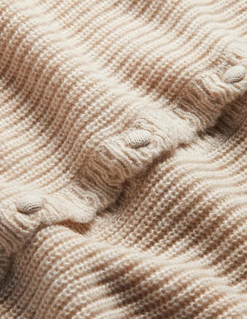 Ella Scallop Fluffy Cardigan - Oatmeal Melange Ella Scallop Fluffy Cardigan - Oatmeal Melange