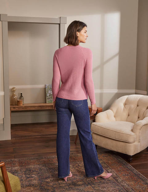 Ella Flauschiger Cardigan mit Muschelsaum - Kirschblütenrosa Ella Flauschiger Cardigan mit Muschelsaum - Kirschblütenrosa