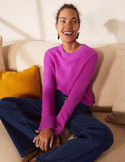 Cashmere Cuff Detail Jumper - Amethyst Purple Cashmere Cuff Detail Jumper - Amethyst Purple