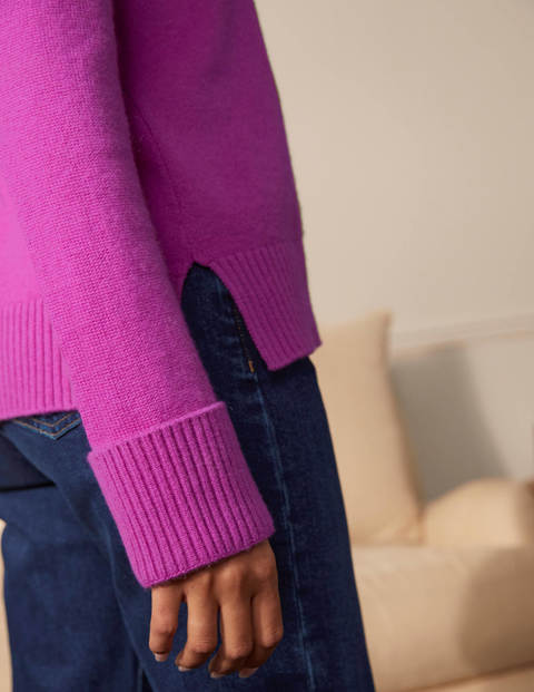 Cashmere Cuff Detail Sweater - Amethyst Purple