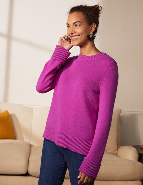 Cashmere Cuff Detail Jumper - Amethyst Purple Cashmere Cuff Detail Jumper - Amethyst Purple