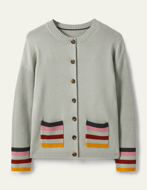 Gilet décontracté avec poches rayées - Nuage de pluie Gilet décontracté avec poches rayées - Nuage de pluie