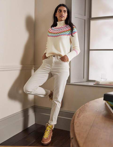 Anna Cashmere Jumper - Pearl Fair Isle Anna Cashmere Jumper - Pearl Fair Isle