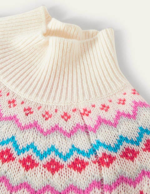 Anna Cashmere Jumper - Pearl Fair Isle Anna Cashmere Jumper - Pearl Fair Isle