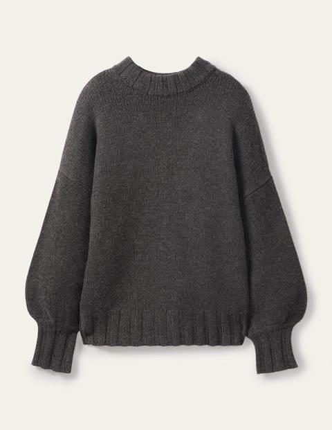 Diana Chunky Cashmere Jumper - Charcoal Melange Diana Chunky Cashmere Jumper - Charcoal Melange