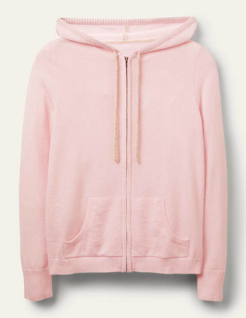 Kaschmir-Hoodie mit Reißverschluss - Morganitrosa, Milchshake Kaschmir-Hoodie mit Reißverschluss - Morganitrosa, Milchshake