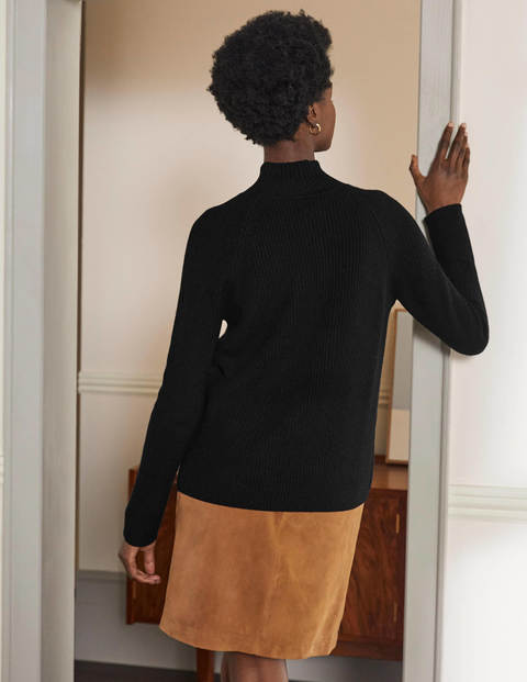 Mia Ribbed High Neck Sweater - Black Mia Ribbed High Neck Sweater - Black