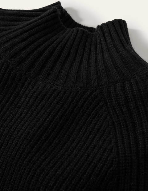 Mia Ribbed High Neck Sweater - Black Mia Ribbed High Neck Sweater - Black