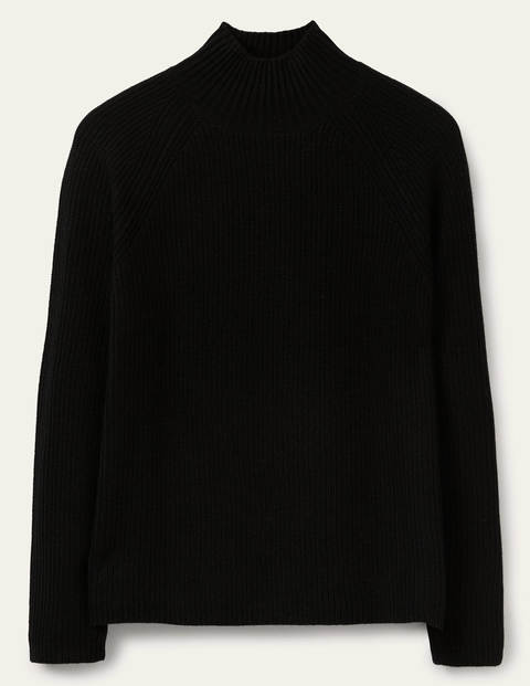 Mia Ribbed High Neck Sweater - Black Mia Ribbed High Neck Sweater - Black
