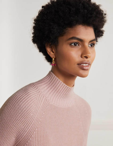 Mia Ribbed High Neck Sweater - Milkshake Mia Ribbed High Neck Sweater - Milkshake