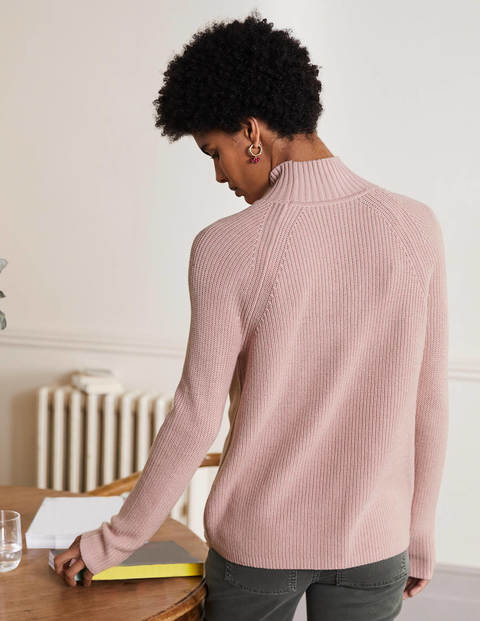 Mia Ribbed High Neck Sweater - Milkshake Mia Ribbed High Neck Sweater - Milkshake