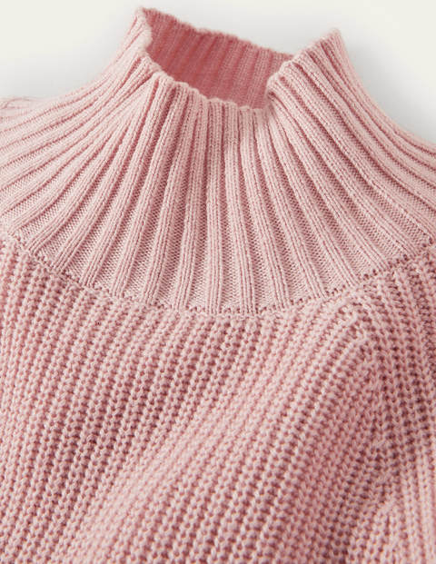 Mia Ribbed High Neck Sweater - Milkshake Mia Ribbed High Neck Sweater - Milkshake