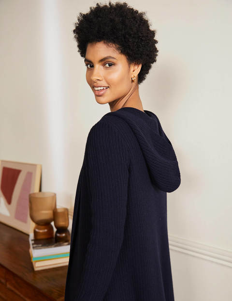 Lockerer Cardigan mit Kapuze - Navy Lockerer Cardigan mit Kapuze - Navy