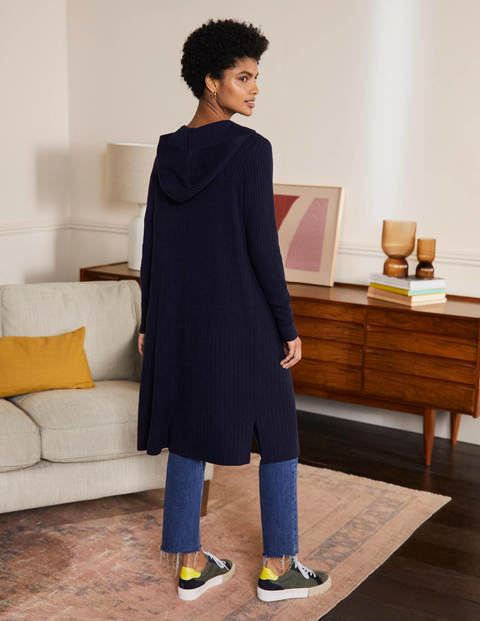 Lockerer Cardigan mit Kapuze - Navy Lockerer Cardigan mit Kapuze - Navy