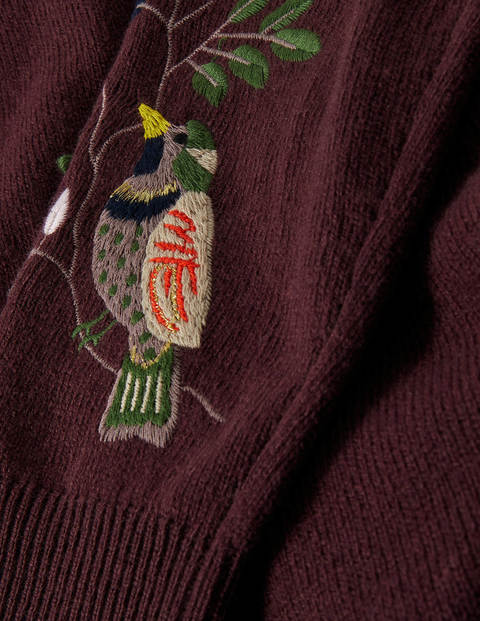 Relaxed Embroidered Sweater - Deep Wisteria Relaxed Embroidered Sweater - Deep Wisteria