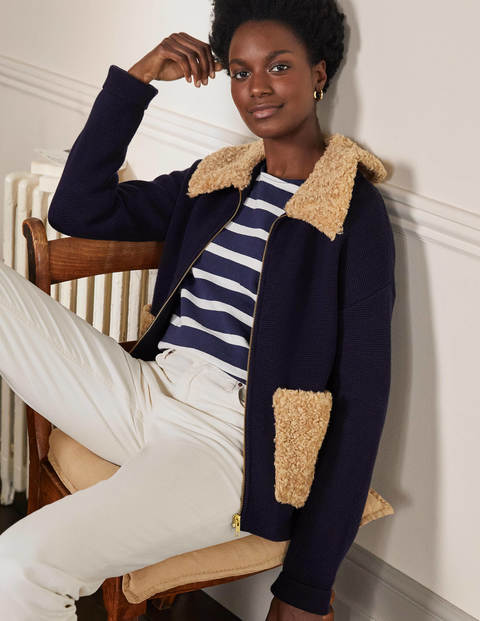 womens navy coatigan